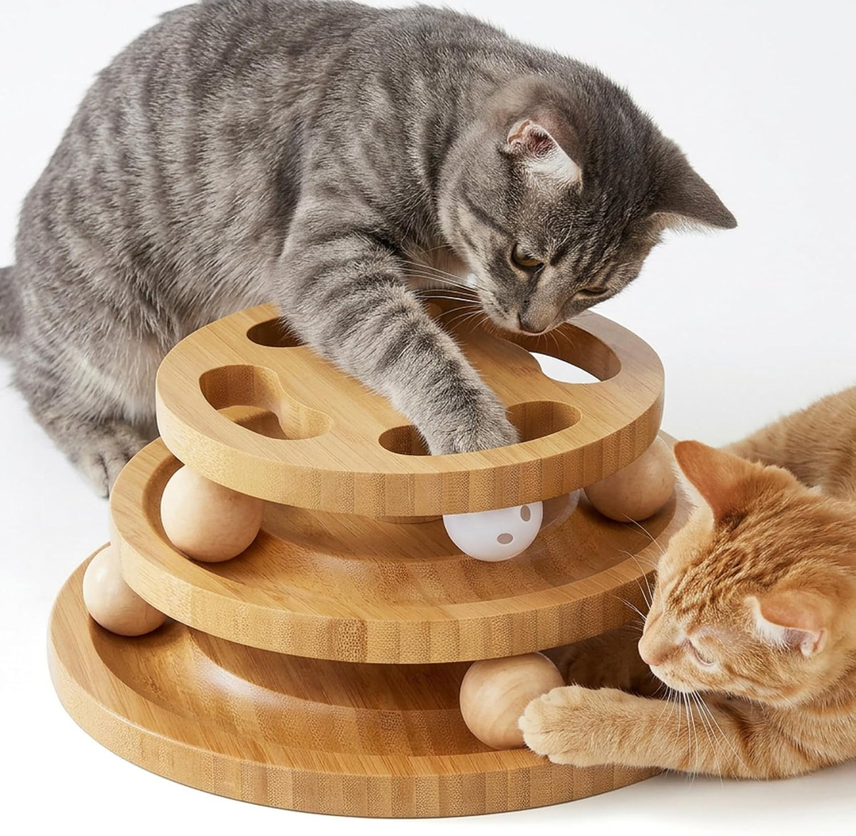 Cat Ball Track Toy with Puzzle Top - Large Size