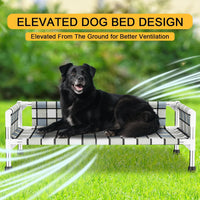Elevated Dog Bed with with Guardrail - 34'' x 20'' x 12'' - image 4