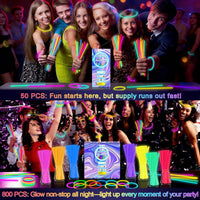 JICUICUI Glow Sticks Bulk Party Pack - 800glow sticks - image 2