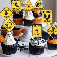 Rsstarxi 24 Have a Killer Birthday glitter horror cupcake toppers - view 16