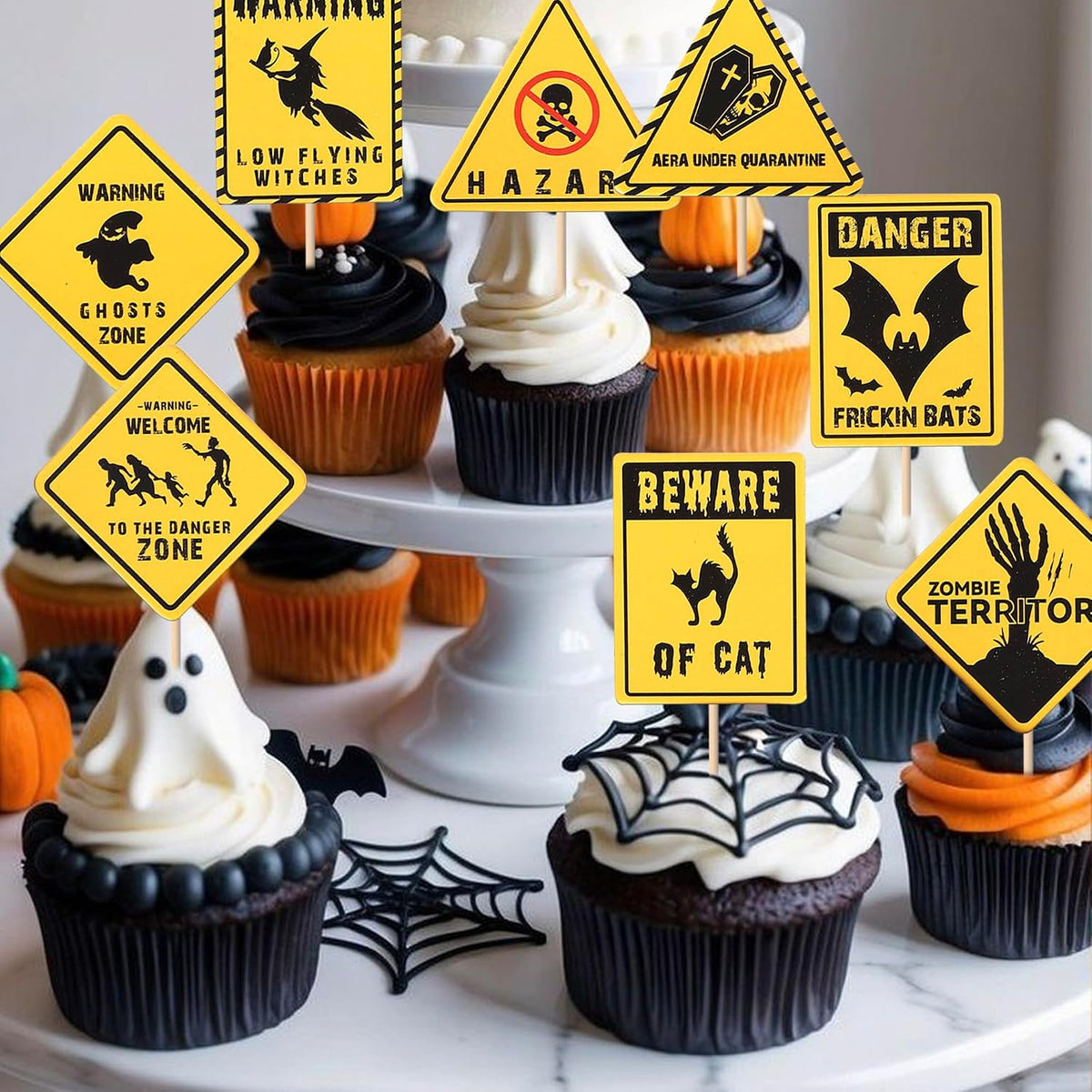 Rsstarxi 24 Have a Killer Birthday glitter horror cupcake toppers - view 16