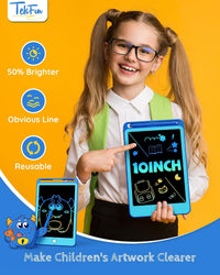 TEKFUN 3 Pack LCD Writing Tablet for Kids, Educational Kids - Blue / 10 inch / 1 - image 4