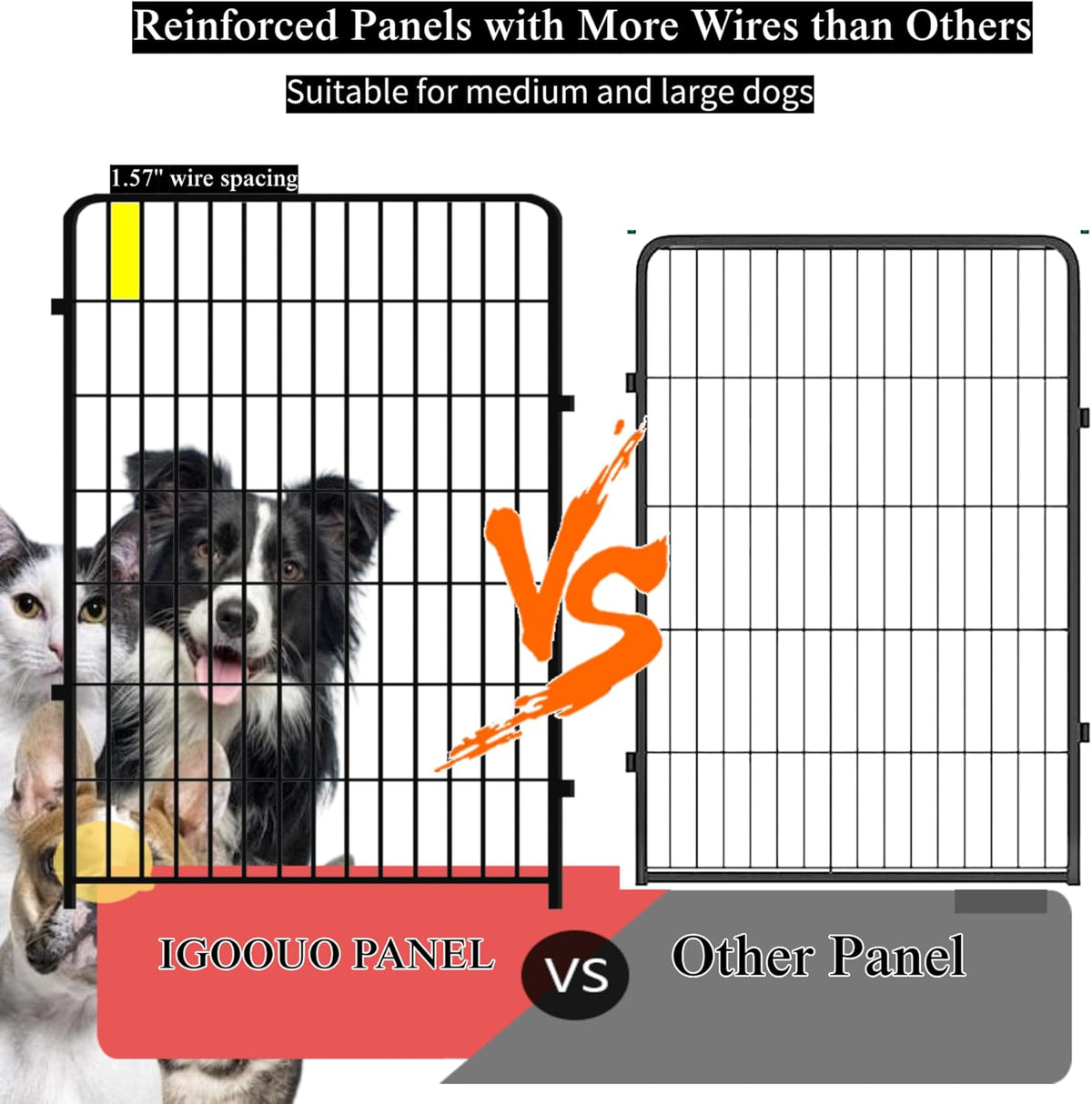 Dog Play Pen Indoors/Outdoor - 12 Panels / 36'' High - image 4