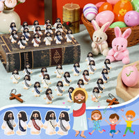 Bememo 25 mini Jesus figures in multicolor rubber, little figurines in robes - view 24