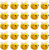 AcceLeah wool felt bumblebees, 25 small yellow and black felt bees for crafts