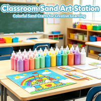 Niurewan 24 PCS Art Sand, DIY Sand Arts and Crafts Kit - 50 Colors - image 4