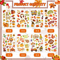 DUJAA 640-piece fall stickers for kids with pumpkins, leaves and scarecrows - view 12