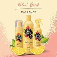Pet Head Felin' Good Cat Shampoo | Fruity Scent | Shampoo for Smelly Cats | Nourishing & Deodorizing | Vegan | Lick-Safe | Gentle Formula for Kittens | Made in USA | 10.1 fl. oz.