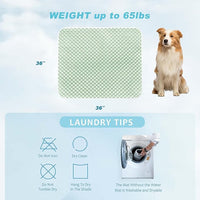 MICROCOSMOS Pet Cooling Mat & Sleeping Pad- Breathable Bubble Surface, EZ Clean. Keep Cooling for Pets, Kids and Adults in Summer.(Green, 36" x 36")