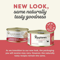 Applaws Natural Wet Cat Food in Broth, Limited Ingredient Canned Wet Cat Food, No Additives, Made with Natural Ingredients, Chicken Breast & Duck in Broth (24 x 5.5oz Cans)