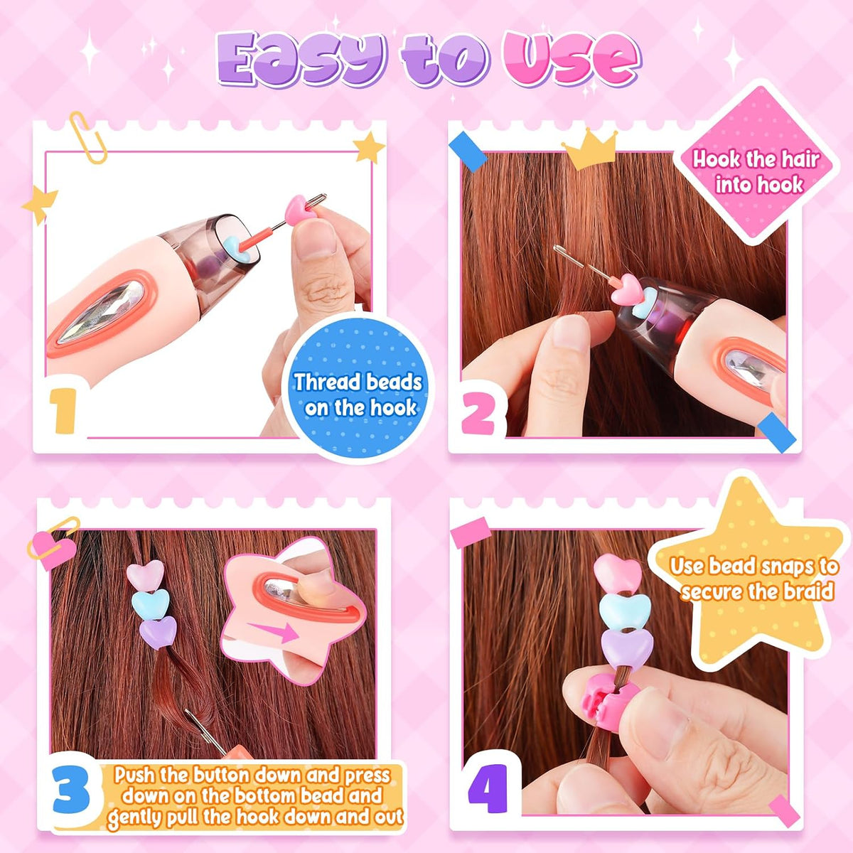 Hair Beads for Girls, Hair Accessories Gifts for 5 6 7 8 9 10 Year Old Kids – Fun for Kids & Family - image 3