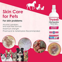 Truseb Topical Ketoconazole and Chlorhexidine Spray for Dogs, Cats, and Horses with Aloe - 8 oz (Ketoconazole & Chlorhexidine Spray, 8 oz)
