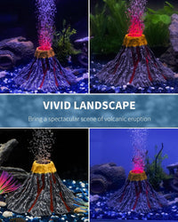 Uniclife Aquarium Volcano Ornament Kit Realistic Resin Volcanic - Red - image 2