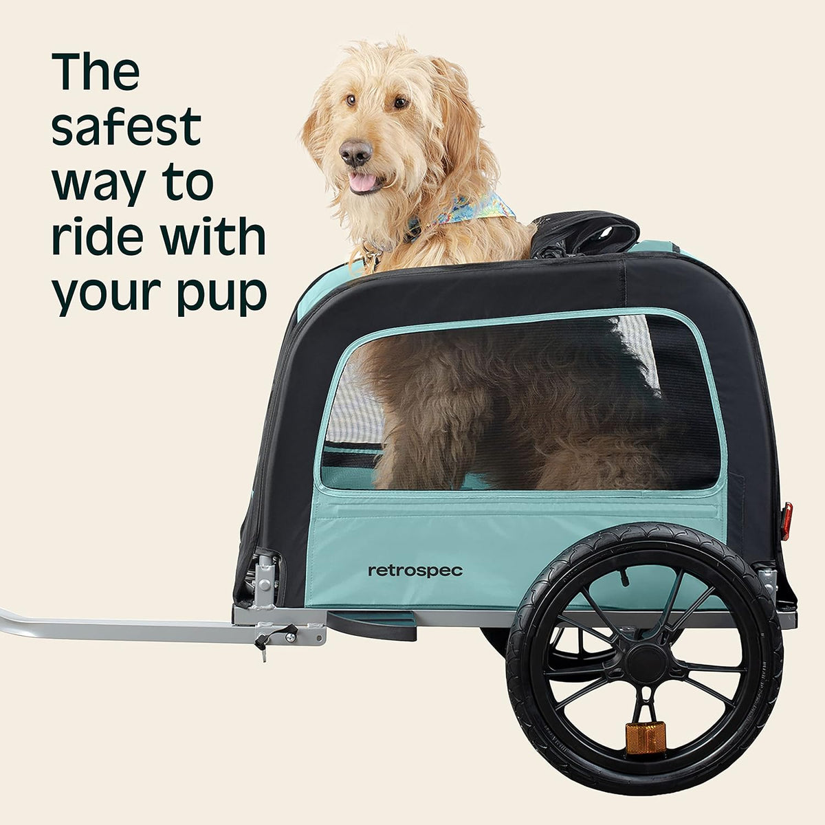 Retrospec Rover Waggin' Pet and Dog Bike Trailer - Blue Ridge / Trailer - image 3