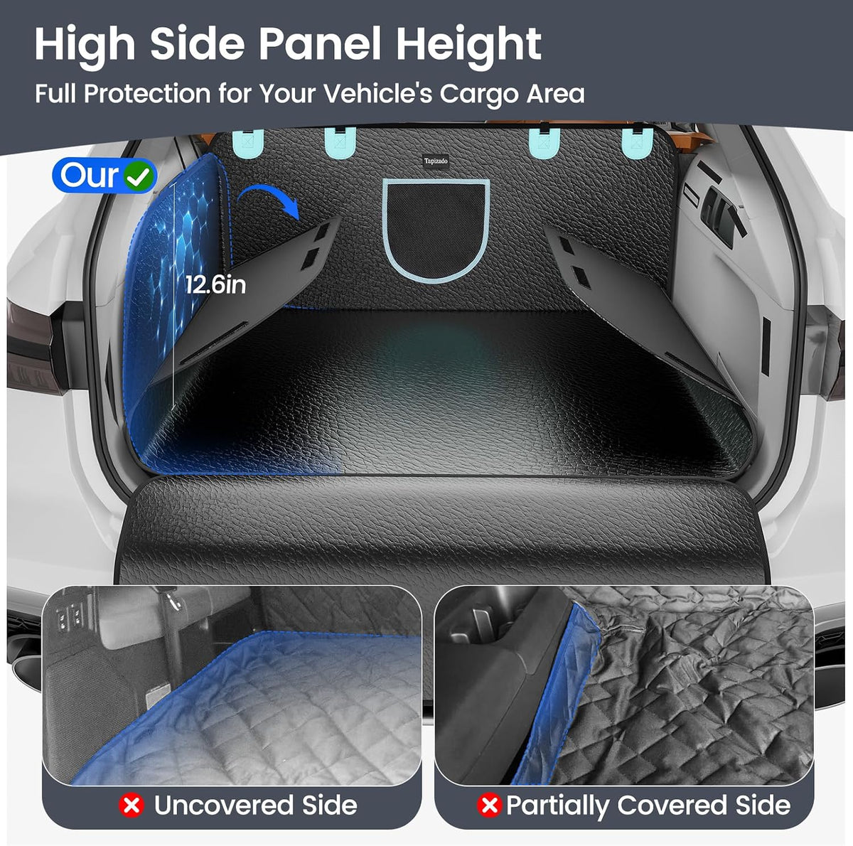 SUV Cargo Liner for Dogs, Waterproof PU Leather Pet Trunk Covers - image 4