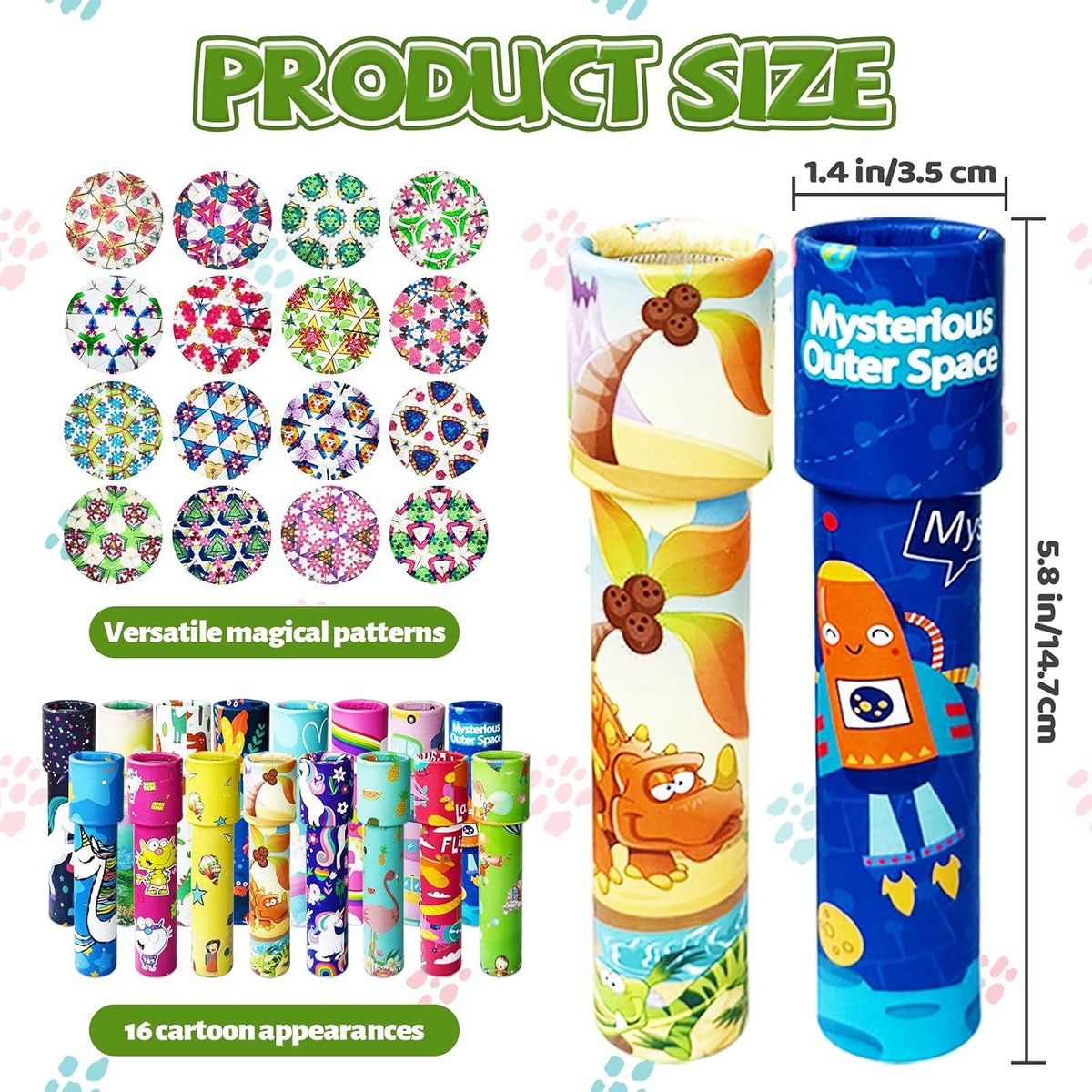 Xeehwb 2 Pack Classic Kaleidoscope Toy - Cute Style - image 2