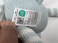 100% Organic Cotton Baby Elephant Stuffed Animal 7.1" | Blue Soft Toy for Newborn