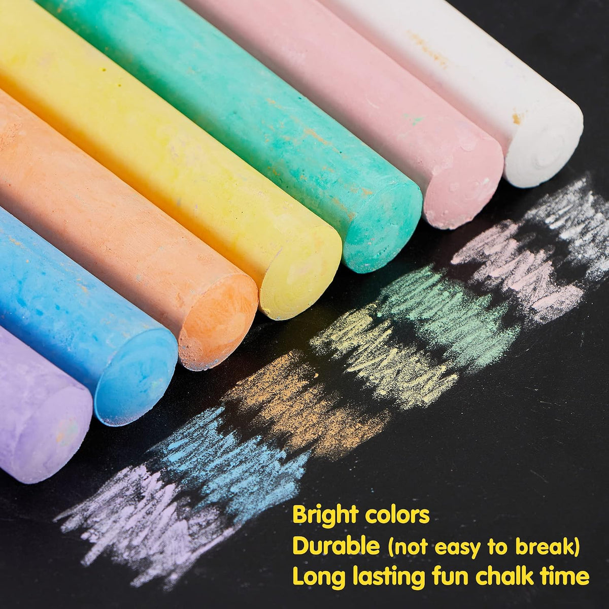 JOYIN 160 PCS Sidewalk Chalks Set-16 Colors Non-Toxic Washable Jumbo - 160 - image 3
