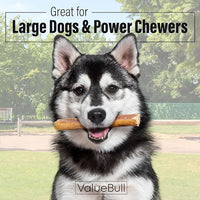 ValueBull Bully Sticks for Large Dogs, Jumbo 6 Inch, 50 Count - All Natural, Grass Fed, Single Ingredient, Long Lasting Dog Treats for Aggressive Chewers
