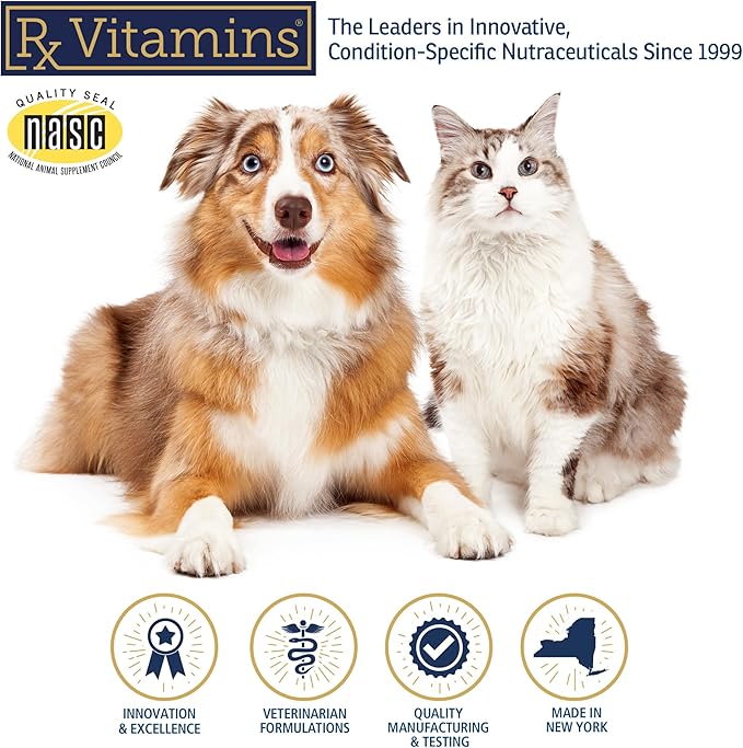 Rx Vitamins Essentials for Dogs - Daily Vitamins & Minerals - with Blue Spirulina, Kelp Powder, and Milk Thistle - Complete Canine Vitamins and Essential Minerals Powder - 8 oz