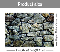 ELEBOX Fish Backgrounds Paper Double Sides 3D Stone & Trees Aquarium - H:19.5"x L:48" / N - image 4