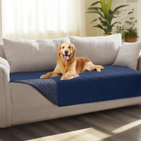 Luciphia Waterproof Couch Cover for Dogs - Navy+blue / 30" x 70"
