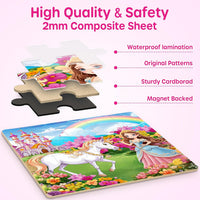 SYNARRY magnetic dinosaur puzzle book with three colorful dinosaur scenes - view 10