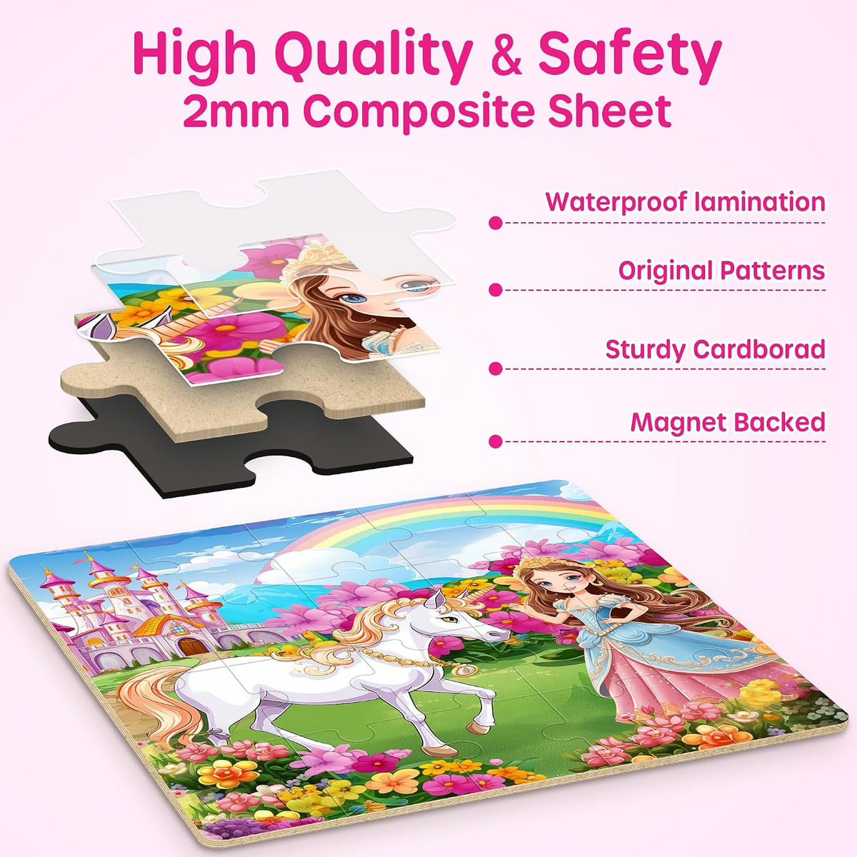 SYNARRY magnetic dinosaur puzzle book with three colorful dinosaur scenes - view 10
