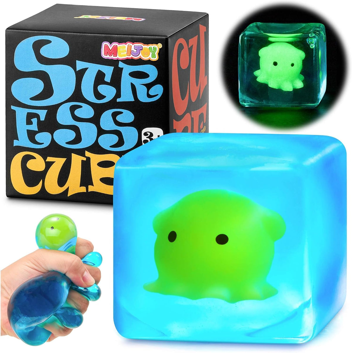 Squishy Fidget Toys Stress Cube - Octopus2
