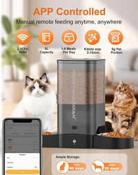 HoneyGuaridan Automatic Cat Feeder for 2 Cats - 5L WIFI - image 3