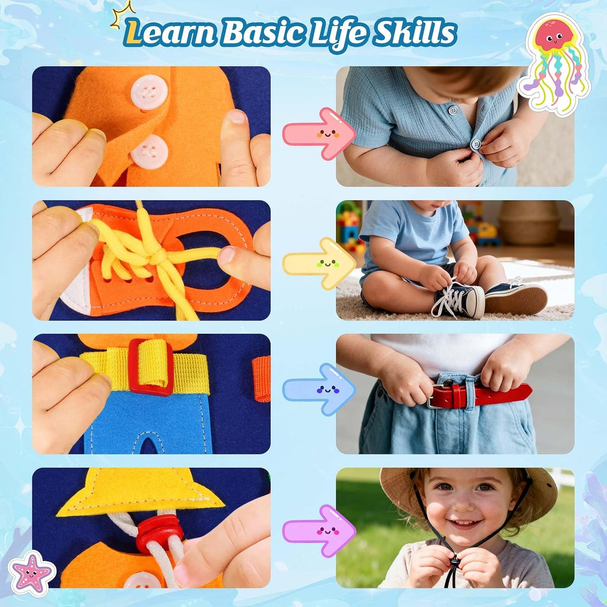 Winblo Toddler Busy Board - Blue - image 4