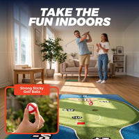 TOY Life Golf Chipping Mat Game, 20 Sticky Balls, Family Play – Fun for Kids & Family - Golf Island Style - image 2