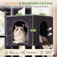 Globlazer F70 Pro Heavy Duty Cat Tree Tower for Indoor Cats Large - Dark Grey / L - image 3