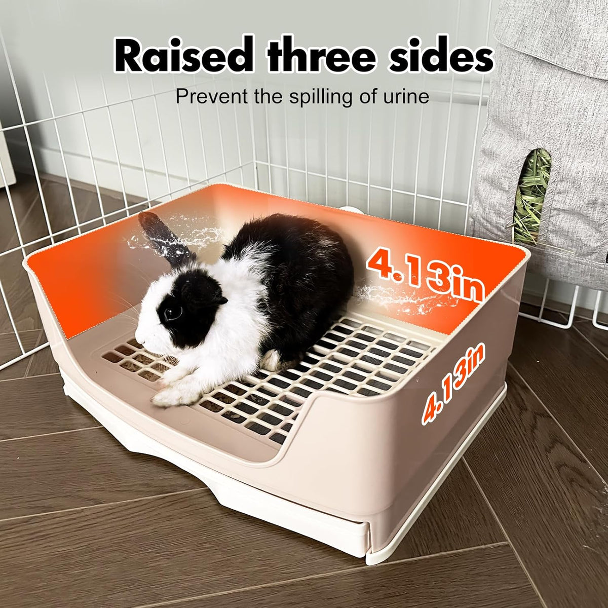 Large Rabbit Litter Box Bunny Litter Box - Brown - image 3