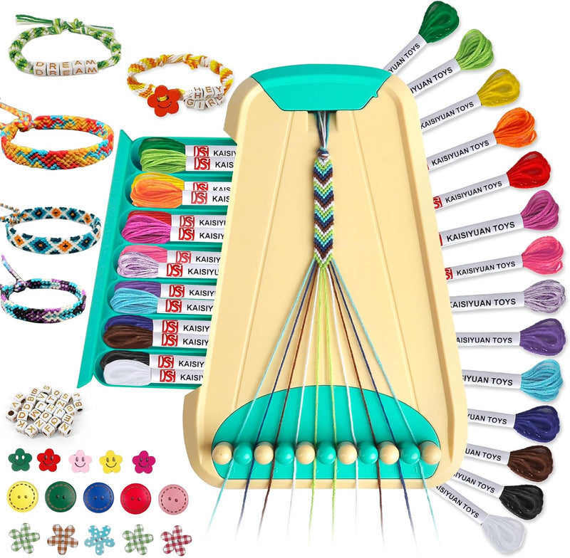 Maynacs Friendship Bracelet Making Kit for Girls 8-12 - Cyan