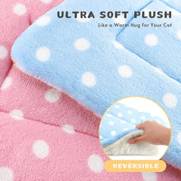2 Pack Cat Blanket for Indoor Cats - Polka Dots / 18X13 in - image 3