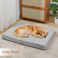 Waterproof Dog Bed Covers Replacement, Cover Only - 41"L x 27"W x 3"H / Grey (With Plush) - image 2