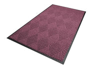 M + A Matting WaterHog Diamond | Commercial-Grade Entrance Mat with Rubber Border – Indoor/Outdoor, Quick Drying, Stain Resistant Door Mat (Bordeaux, 4' x 10')