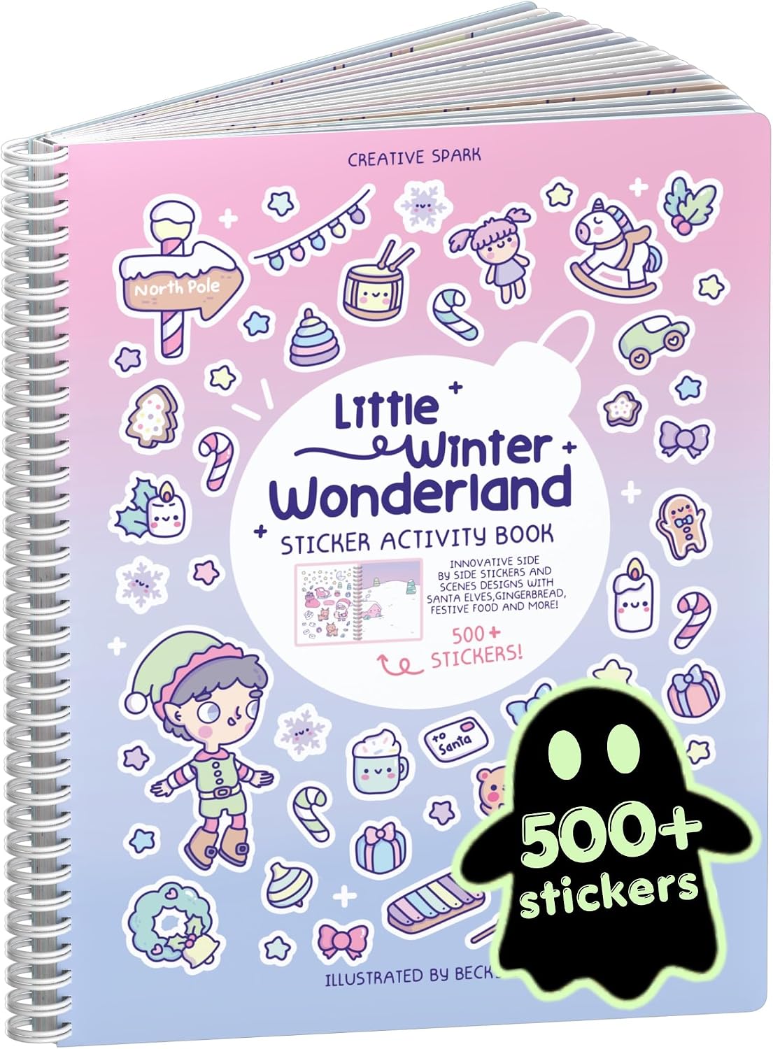 Cupkin Animal Habitats Sticker Book, 12 Coloring & Activity - Winter Wonderland
