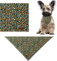 Summer Dog Bandana, UP URARA PUP Strawberry Triangle Bid Scarf for Medium Large Dogs, Cotton - Leaves / S - image 3