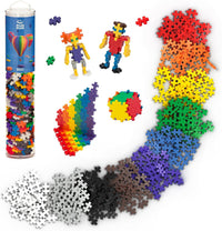 PLUS 240 Piece Glow in the Dark Mix, Mini Waffle Blocks - Basic Mix Play Tube