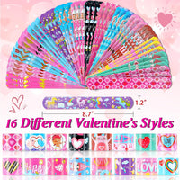 48Pcs Holiday Bracelets Party Favors for Kids Slap Bracelets Holiday - Valentine's Day - image 3