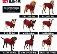 Tuff Pupper Dog Hoodie, Premium Quality Insulated Fabric - Crimson Red / XX-Large (80-115 lbs) - image 2