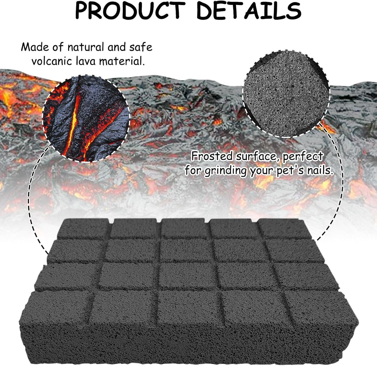 Hamiledyi 2PCS Rabbit Scratching Pads Bunny Lava Grinding Claw Pads - Black-2pcs - image 3