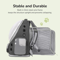 Cat Backpack Carrier for Cats and Small Dogs - Grey / X-Large - image 4