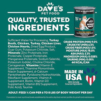 Dave's Pet Food Grain Free Canned Cat Food (Turkey & Giblets Pate), Made in USA Naturally Healthy Canned, Canned Pate, 12.5 oz Cans (12 Pack)