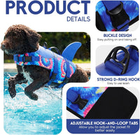 ASENKU Dog Life Jacket, Pet Safety Vest for Swimming & Boating - Large / Blue Bandhnu - image 3