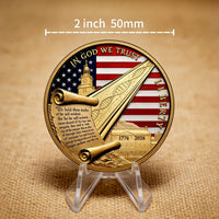 Lastikor 2 inch Marine Corps 250th anniversary coin in copper color - view 14