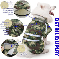 Dog Raincoat, Adjustable Rain Jacket with Hooded Double Layer for Large Medium Small Dogs Puppies - Camouflage Green / XX-Large - image 4