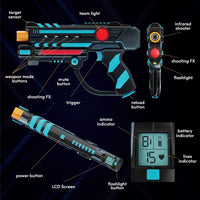 Squad Hero Rechargeable Laser Tag 360° Sensors + LCDs, Set of 4 - image 4